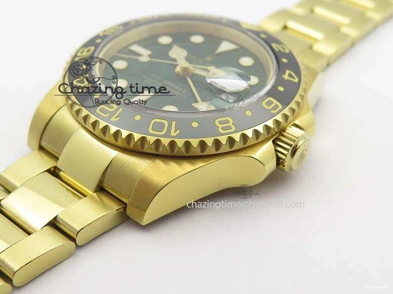 GMT-Master Bezel On Bracelet YG II Bp-Maker Green Ceramic YG A3186 116718LN Dial 1002